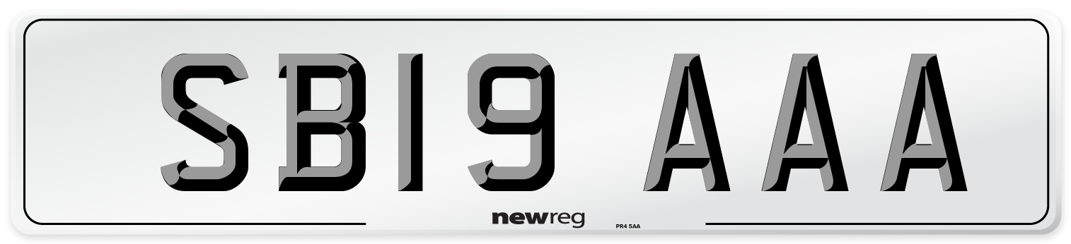 SB19 AAA Number Plate from New Reg